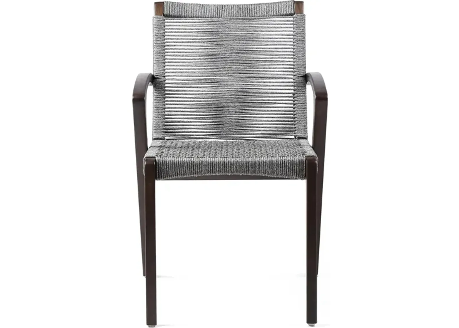 Nabila Outdoor Dining Chairs -Set of 2 in Dark Eucalyptus;Gray by Armen Living