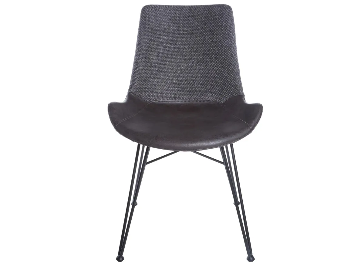 Alisa Side Chair -Set of 2 in Dark Gray by EuroStyle