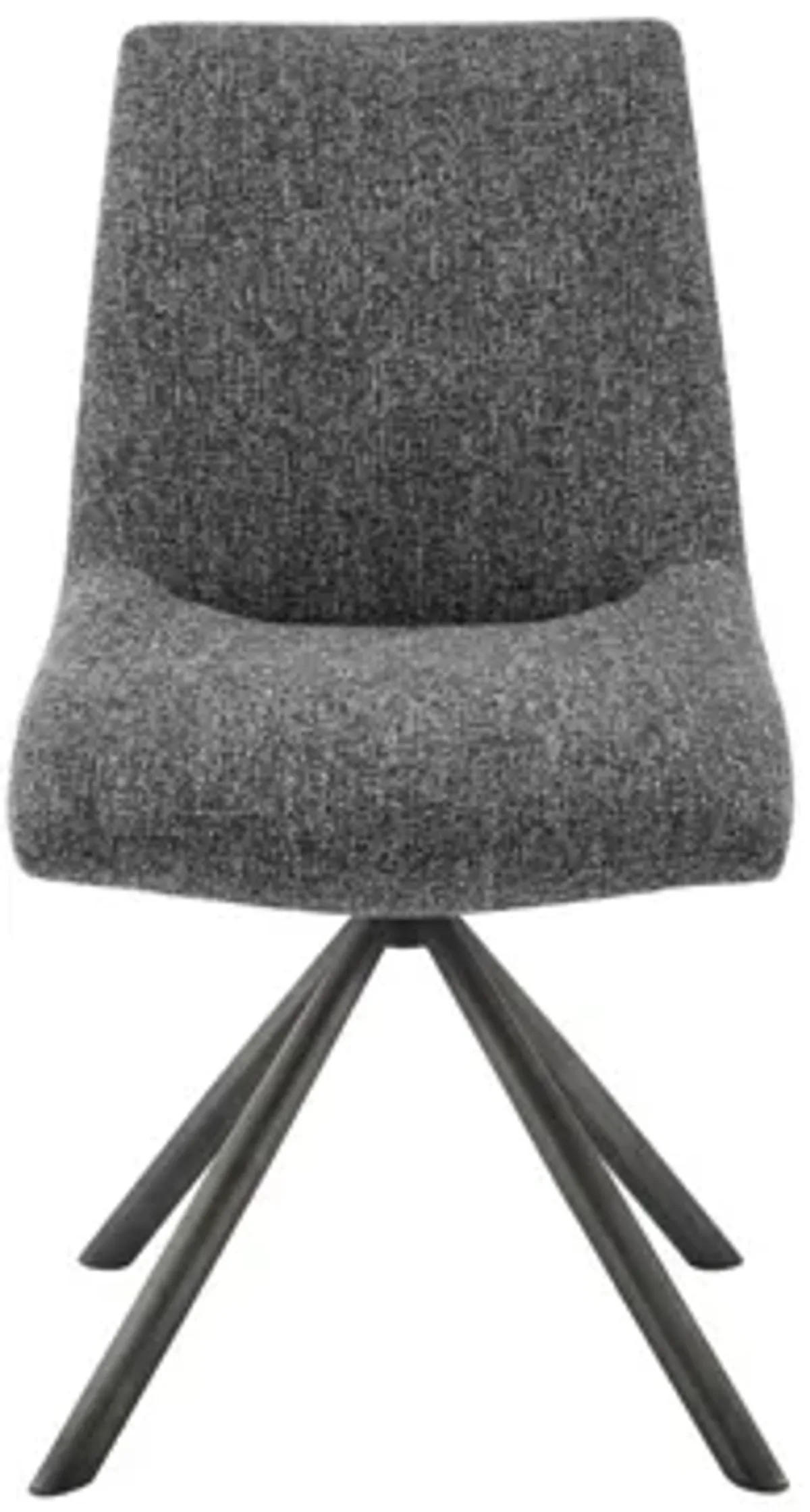 Viona Fabric Swivel Dining Side Chair (Set of 2) in Blazer Dark Gray by New Pacific Direct