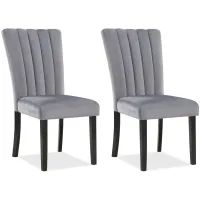Pascal Side Chairs -Set of 2 in Black/Gray by Crown Mark
