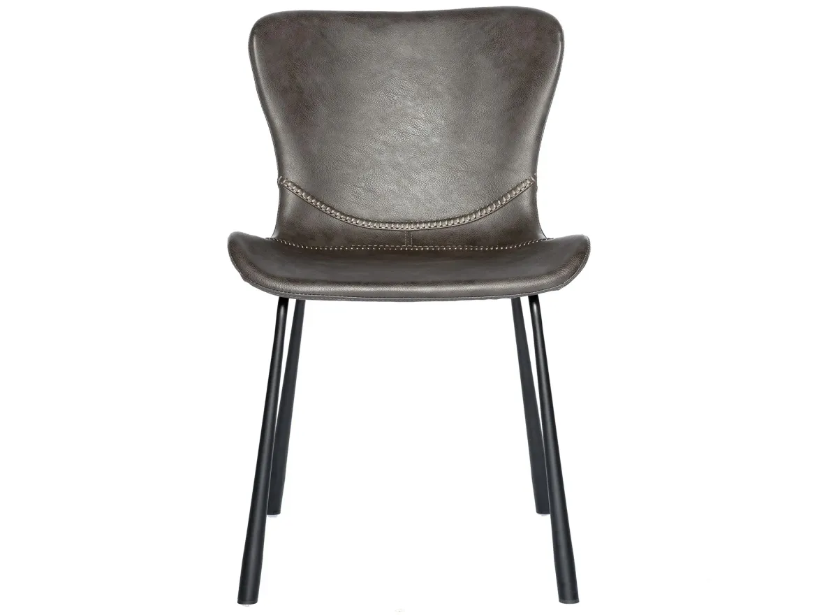 Melody Side Chair -Set of 2 in Dark Gray by EuroStyle