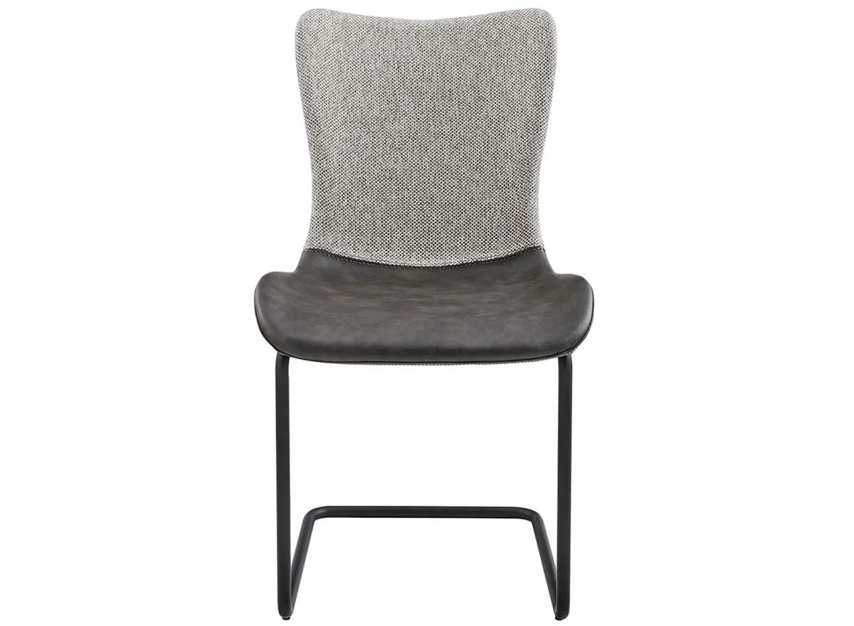 Juni Side Chair -Set of 2 in Dark Gray by EuroStyle