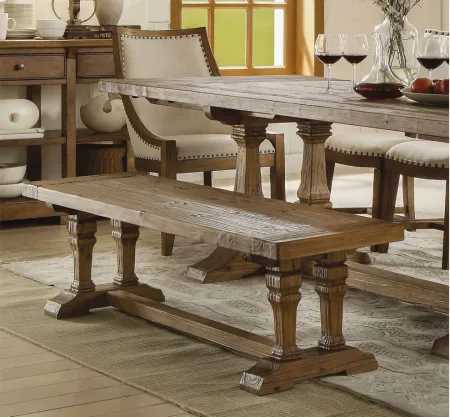 Hawthorne Dining Bench in Barnwood by Riverside Furniture