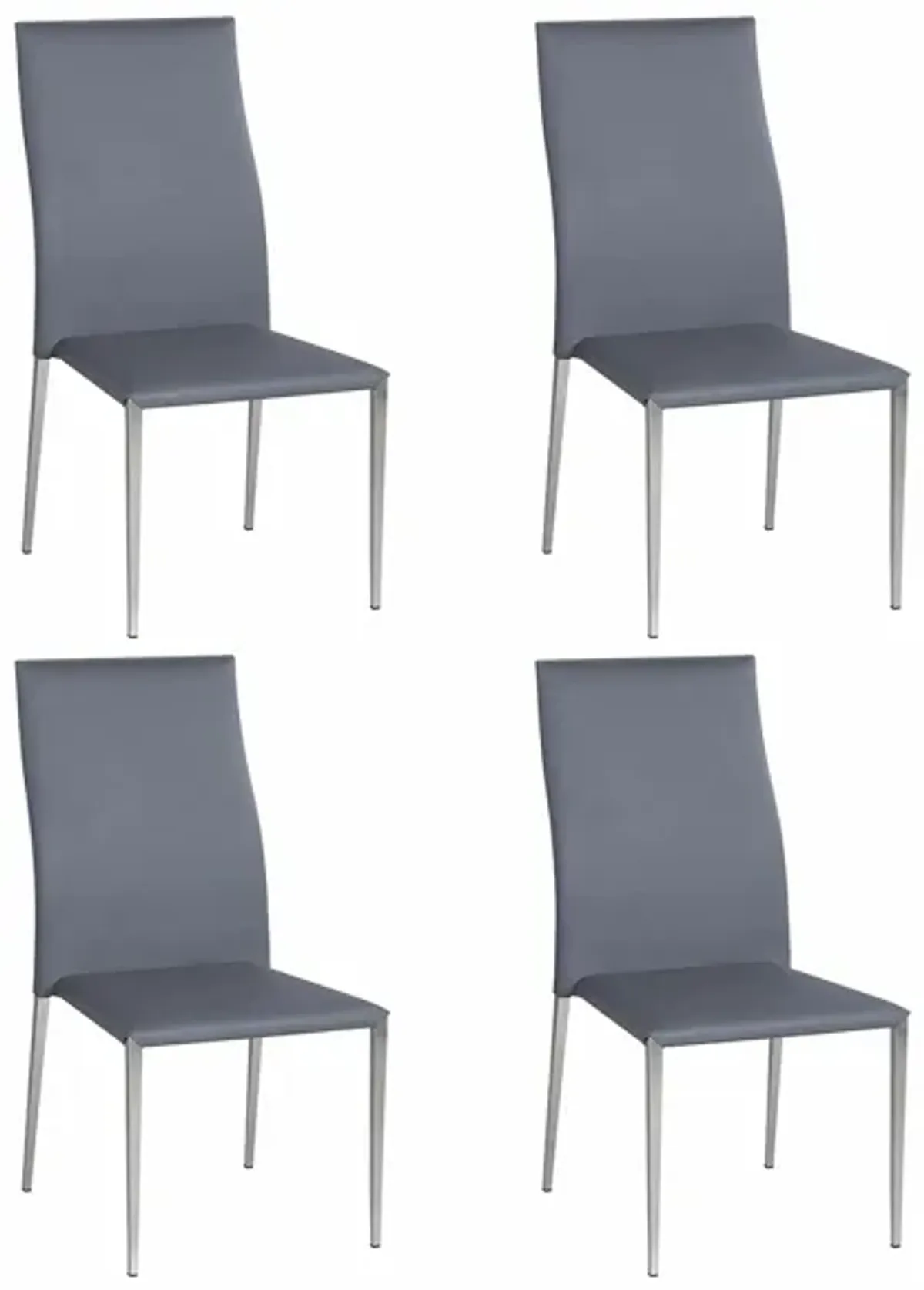 Elsa Dining Chair - Set of 4 in Gray by Chintaly Imports