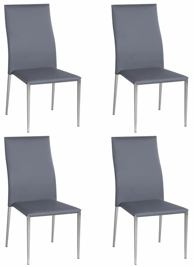 Elsa Dining Chair - Set of 4 in Gray by Chintaly Imports