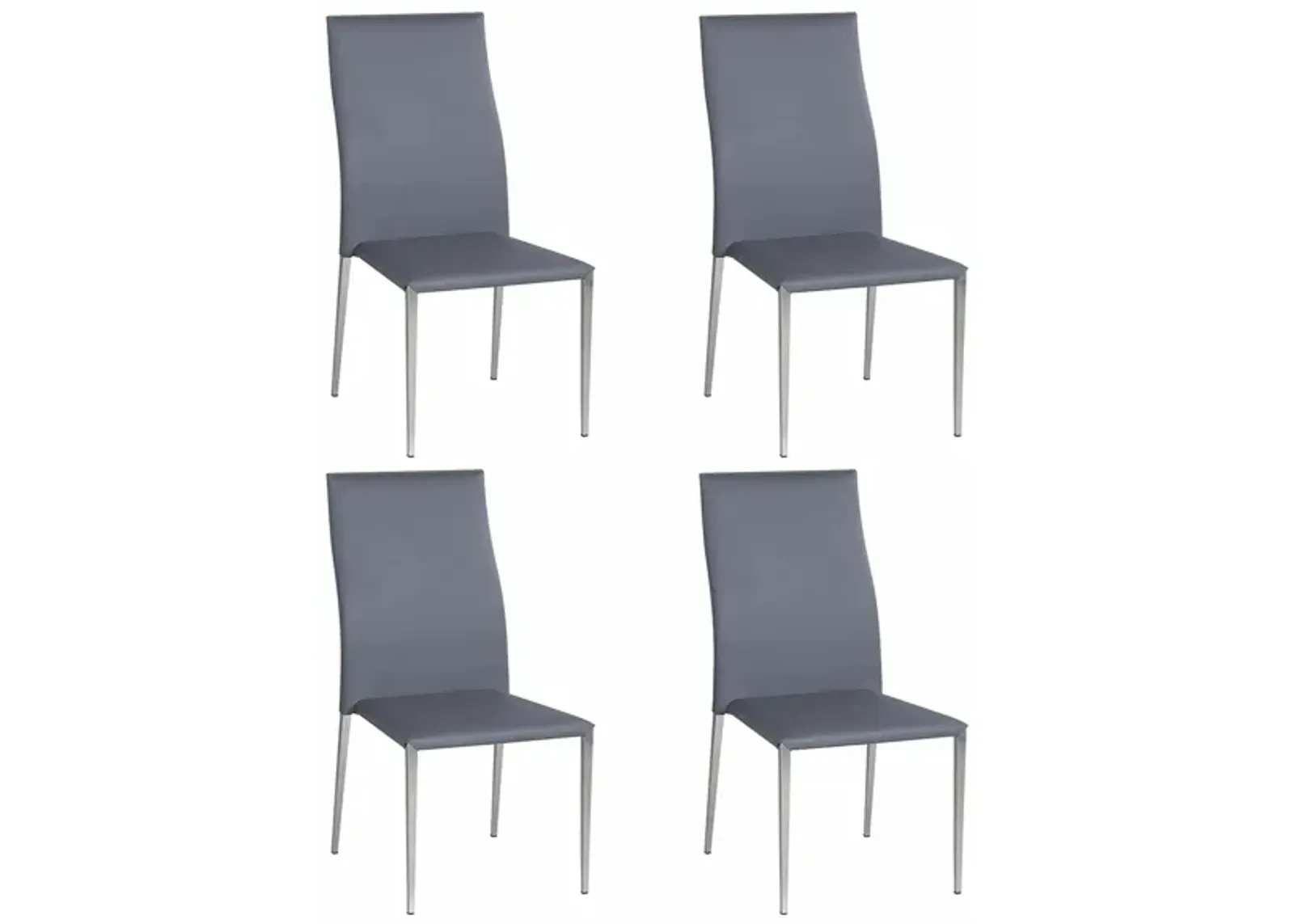 Elsa Dining Chair - Set of 4 in Gray by Chintaly Imports