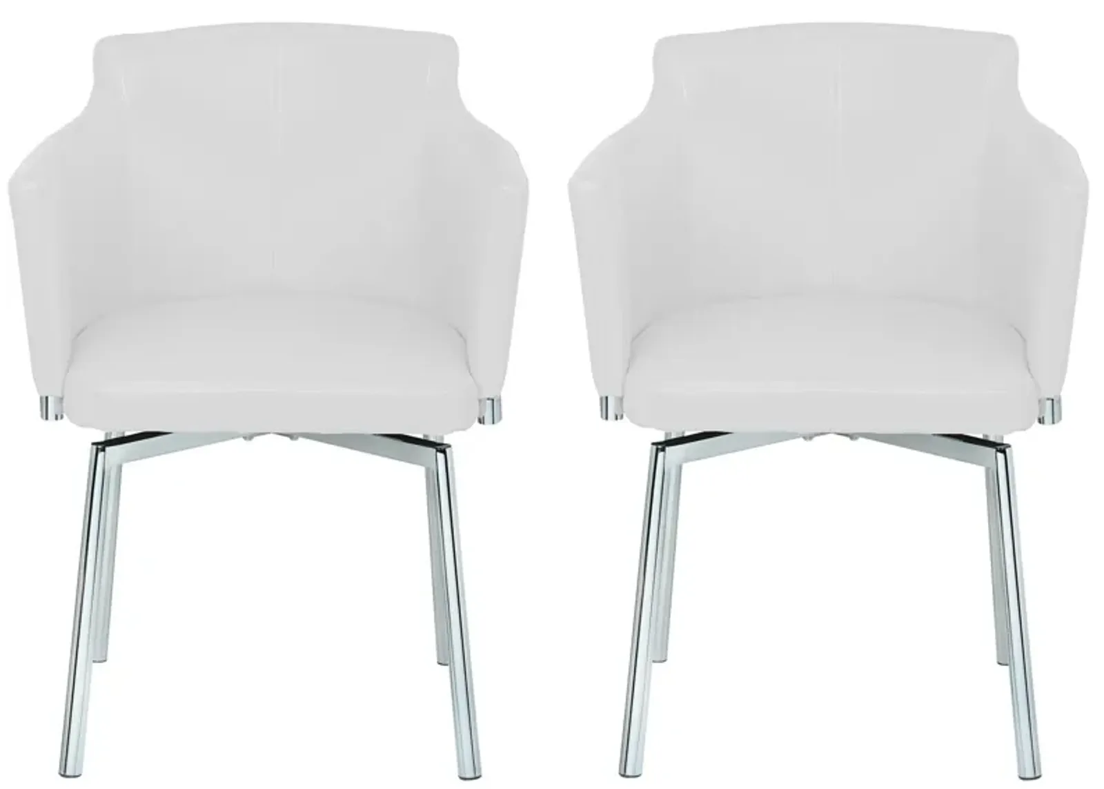 Dusty Dining Chair - Set of 2 in White by Chintaly Imports