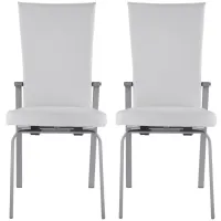 Mollie Dining Chair - Set of 2 in White by Chintaly Imports
