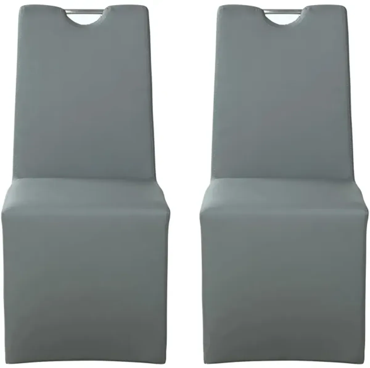 Evie Dining Chair - Set of 2 in Gray by Chintaly Imports