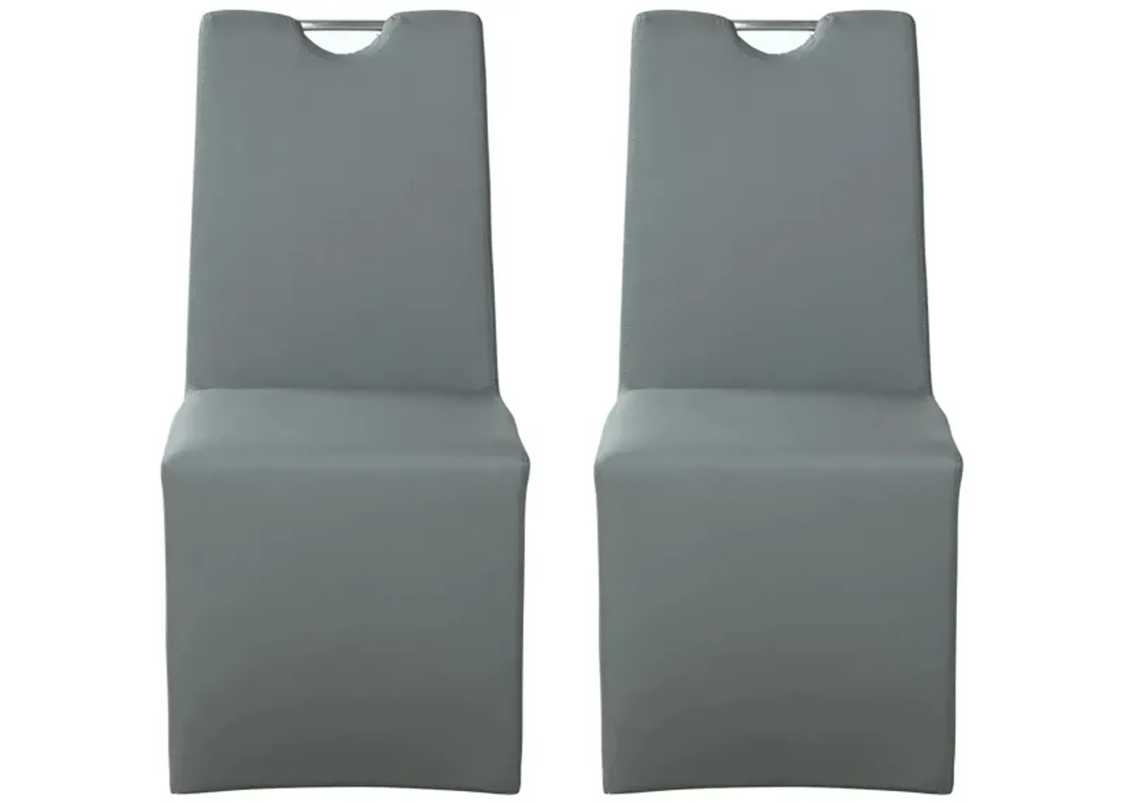 Evie Dining Chair - Set of 2 in Gray by Chintaly Imports