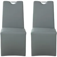 Evie Dining Chair - Set of 2 in Gray by Chintaly Imports