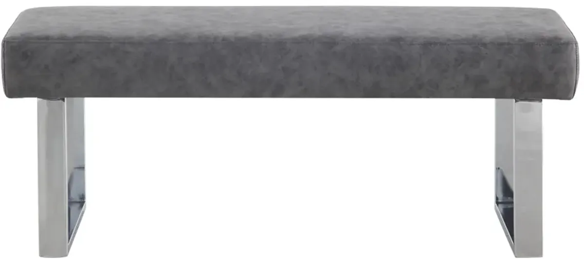 Guinevieve Dining Bench in Gray by Chintaly Imports