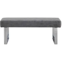 Guinevieve Dining Bench in Gray by Chintaly Imports