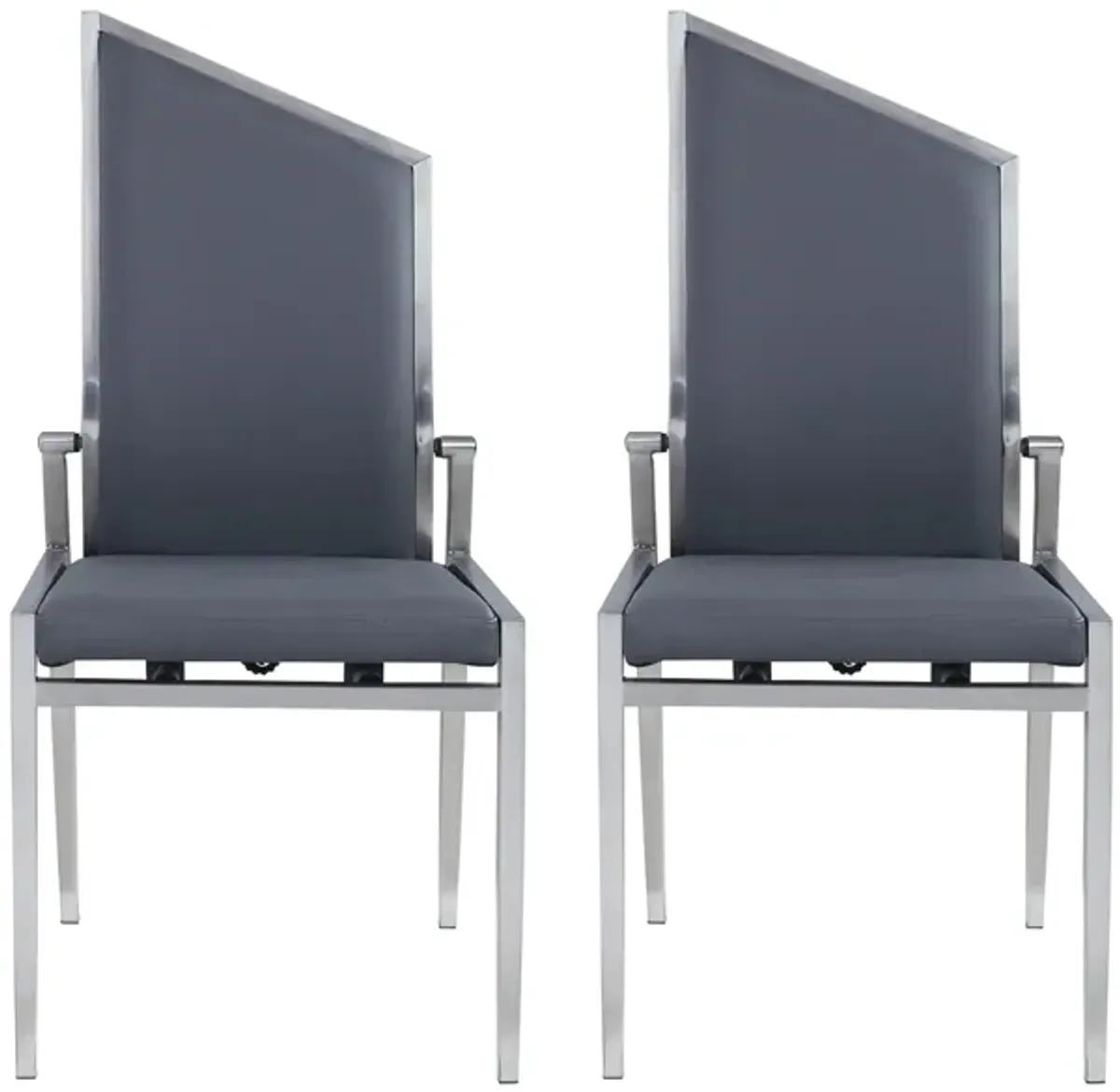 Nala Dining Chair - Set of 2 in Gray by Chintaly Imports