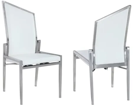 Nala Dining Chair - Set of 2 in White by Chintaly Imports