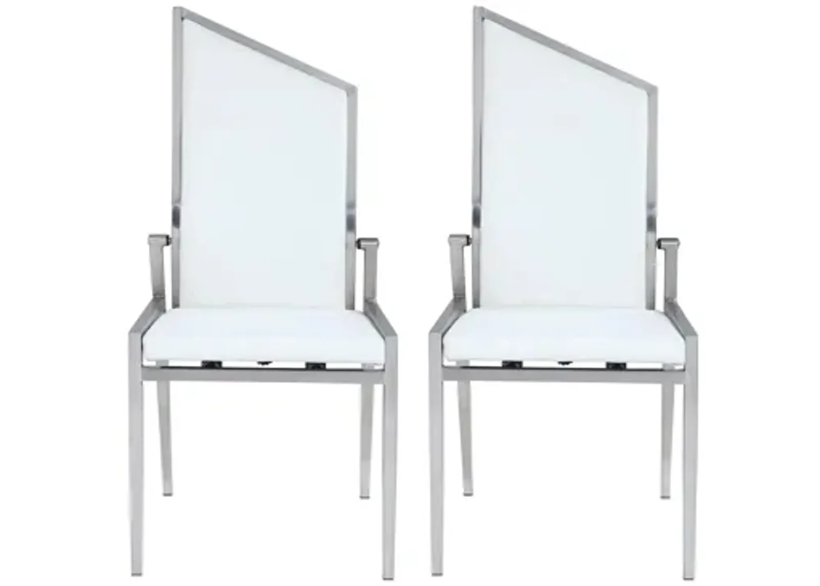 Nala Dining Chair - Set of 2 in White by Chintaly Imports