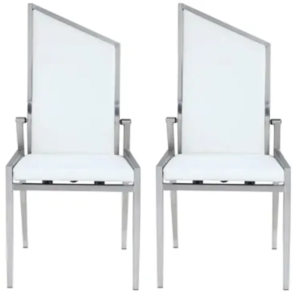 Nala Dining Chair - Set of 2 in White by Chintaly Imports