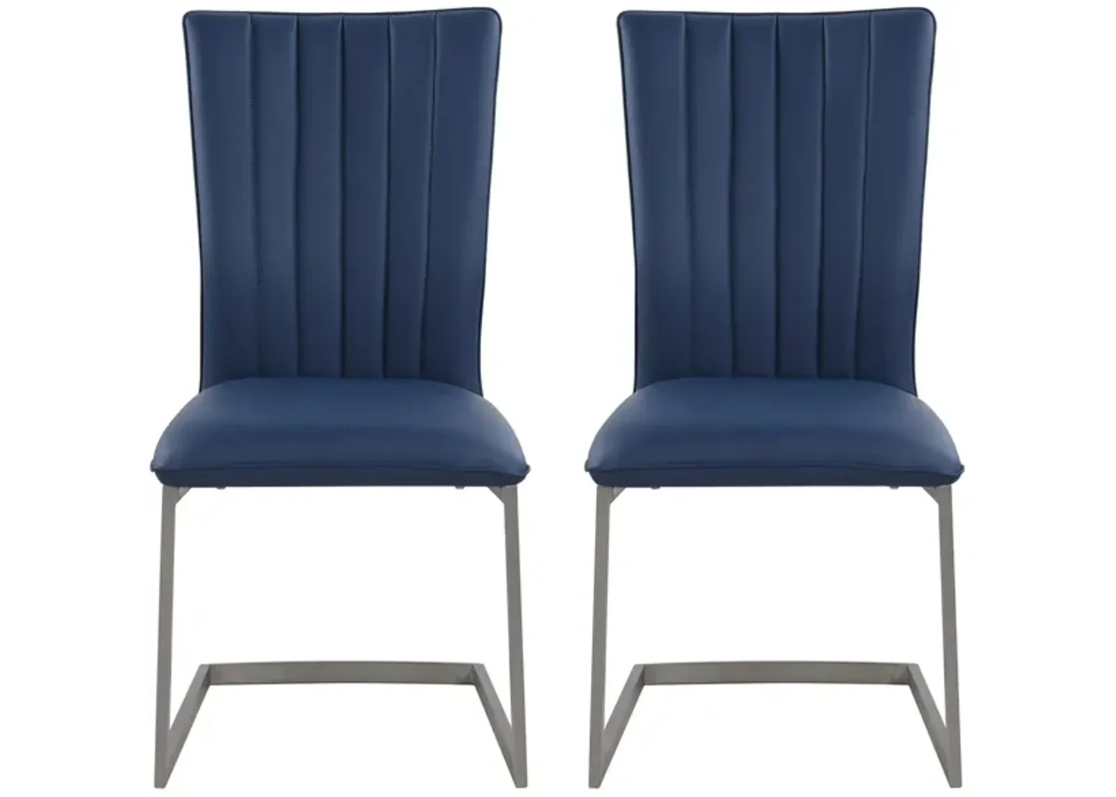 Eileen Dining Chair - Set of 2 in Blue by Chintaly Imports