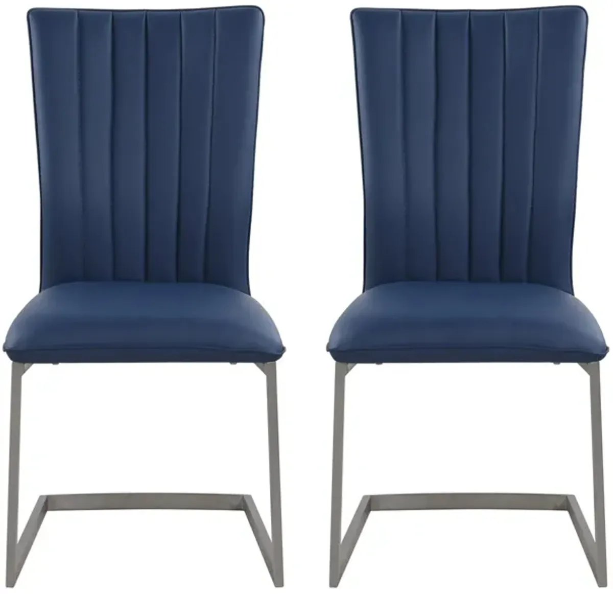 Eileen Dining Chair - Set of 2 in Blue by Chintaly Imports