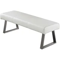 Gwen Bench in White by Chintaly Imports