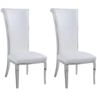 Joy Dining Chair - Set of 2 in White by Chintaly Imports