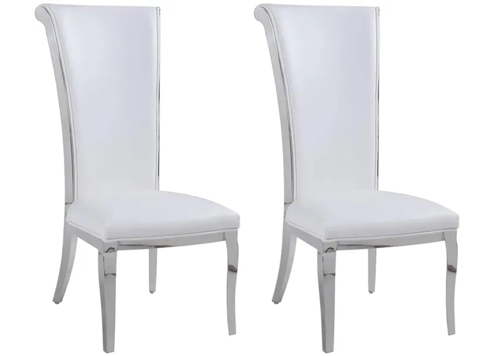 Joy Dining Chair - Set of 2 in White by Chintaly Imports