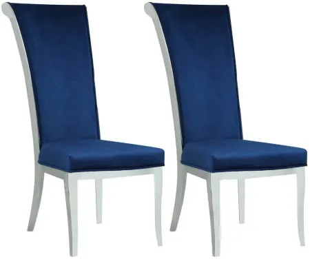 Joy Side Chair - Set of 2 in Blue by Chintaly Imports