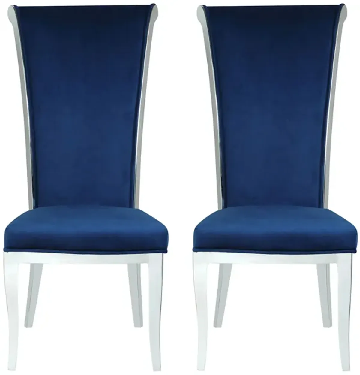 Joy Side Chair - Set of 2 in Blue by Chintaly Imports