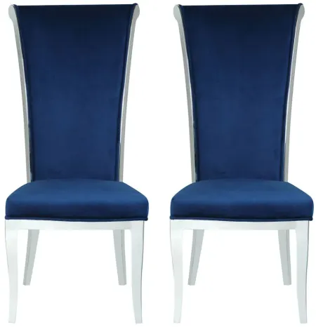 Joy Side Chair - Set of 2 in Blue by Chintaly Imports