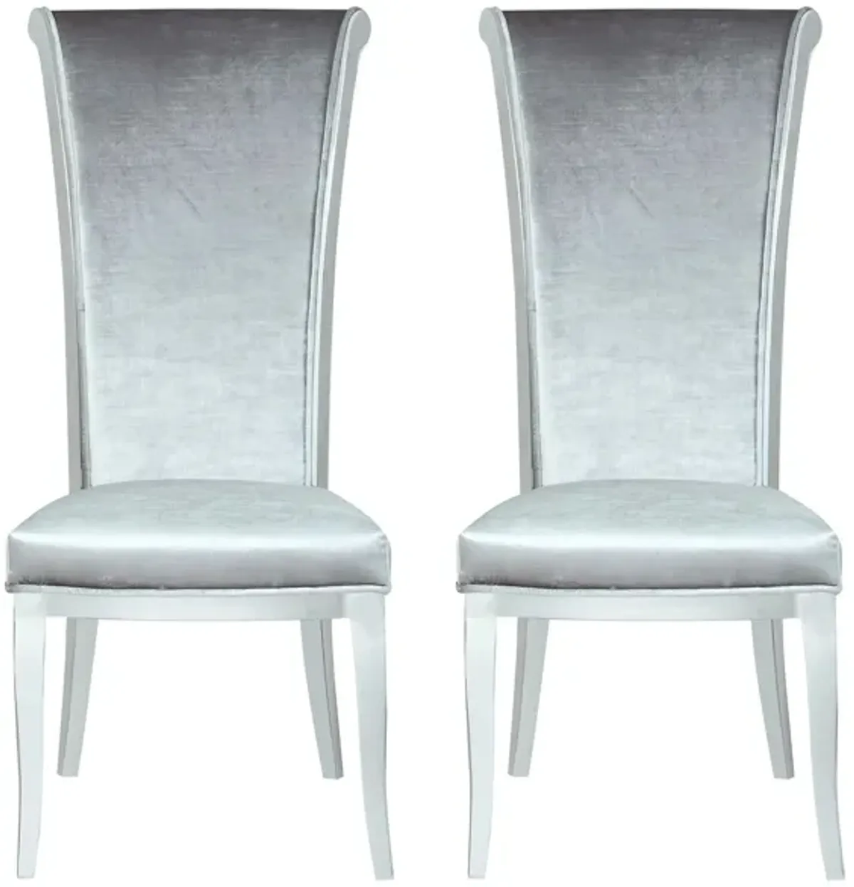 Joy Side Chair - Set of 2 in Gray by Chintaly Imports