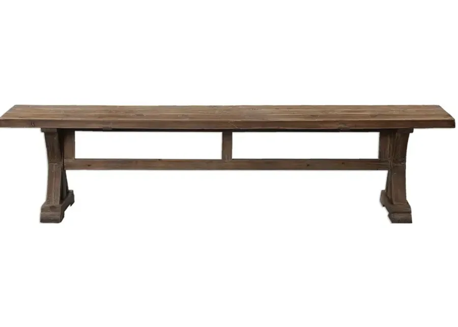 Stratford Dining Bench in Gray by Uttermost