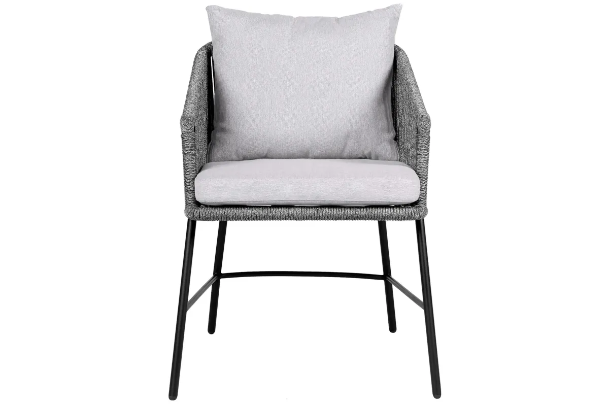 Calica Outdoor Dining Chair in Dark Gray/Gray by Armen Living