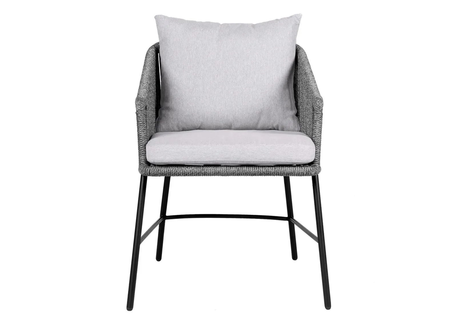 Calica Outdoor Dining Chair in Dark Gray/Gray by Armen Living