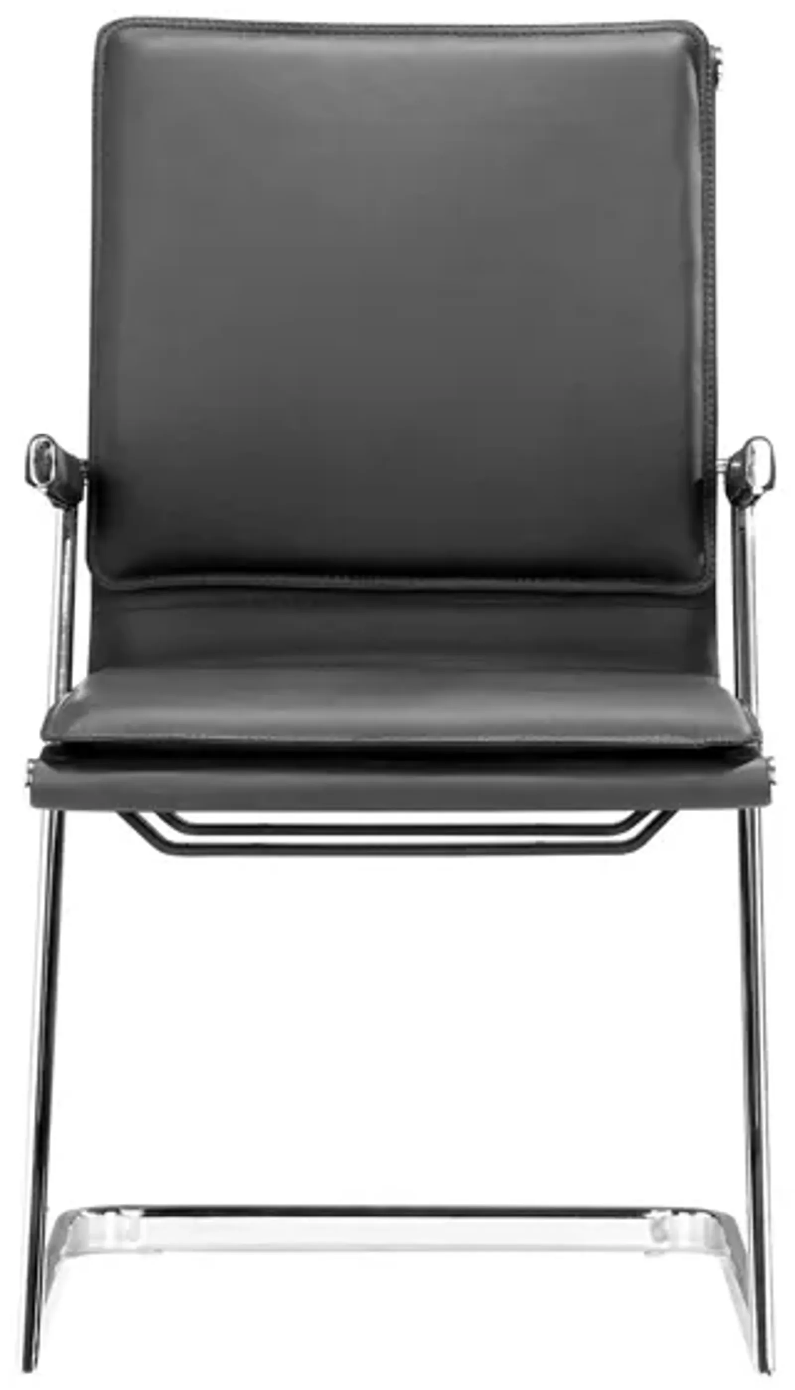 Lider Plus Conference Chair (Set of 2) in Black, Silver by Zuo Modern