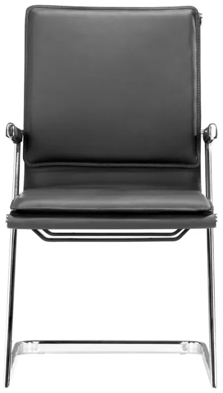 Lider Plus Conference Chair (Set of 2) in Black, Silver by Zuo Modern