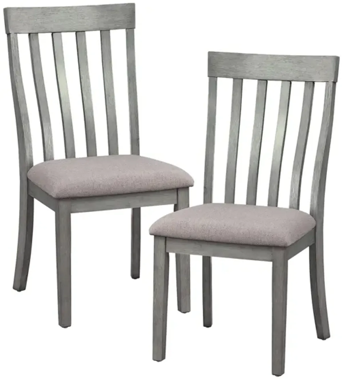 Brim Dining Room Side Chair (Set of 2) in Wire Brushed Light Gray by Homelegance