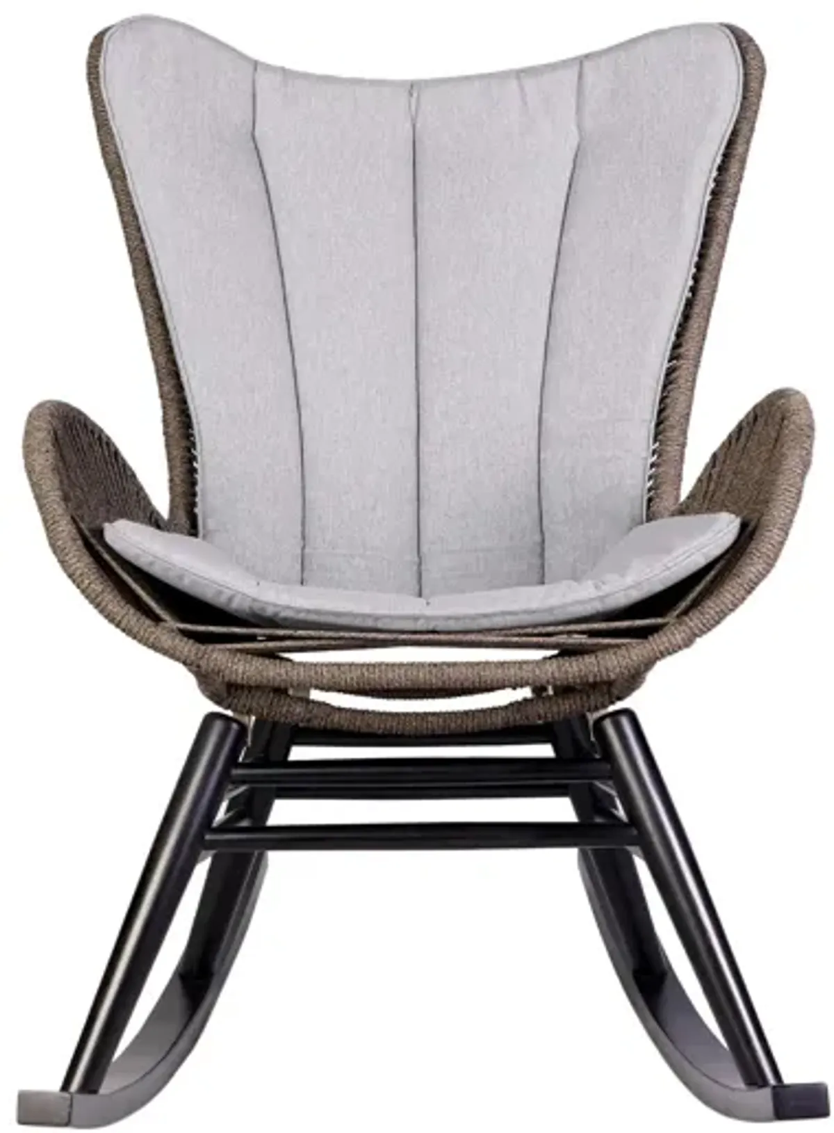 Fanny Outdoor Patio Rocking Chair in Truffle by Armen Living