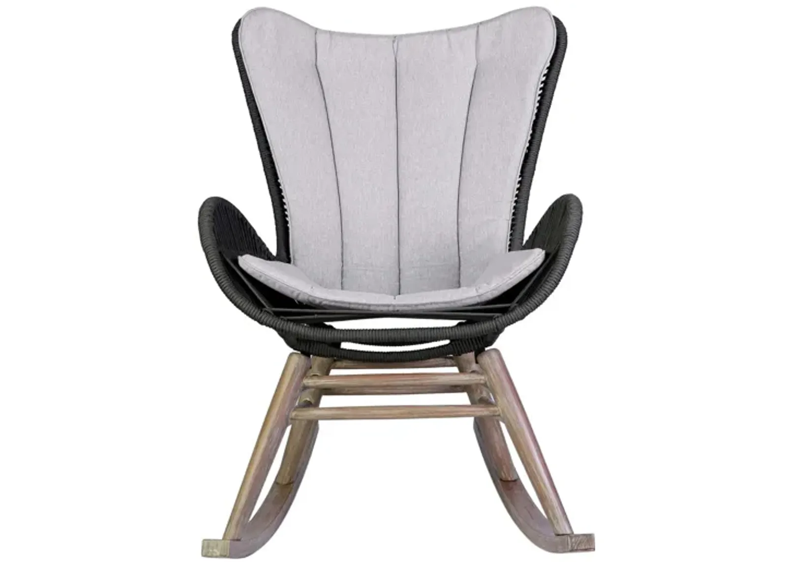 Fanny Outdoor Rocking Chair in Charcoal by Armen Living