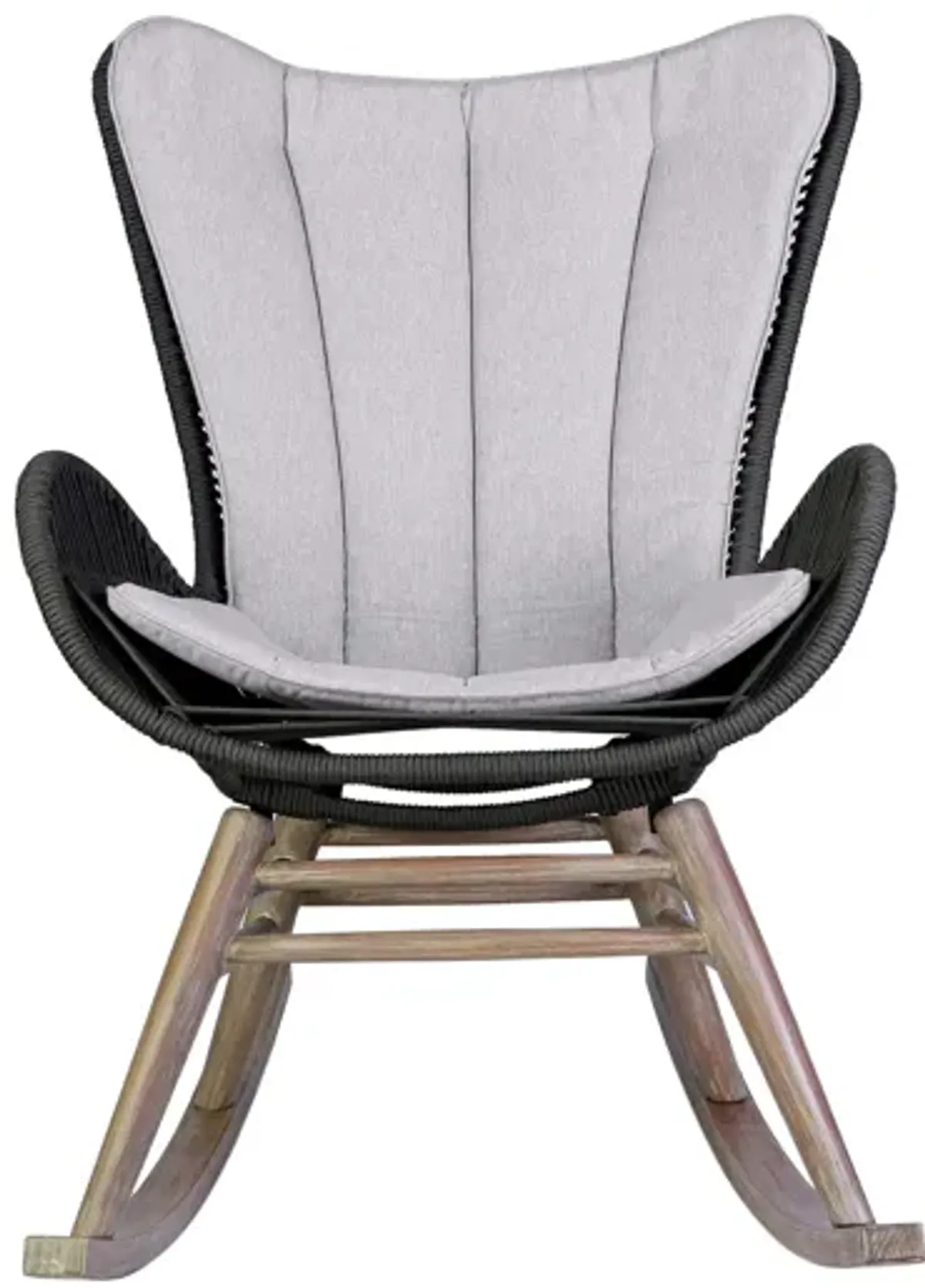 Fanny Outdoor Rocking Chair in Charcoal by Armen Living