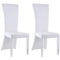 Siena Side Chair - Set of 2 in White by Chintaly Imports