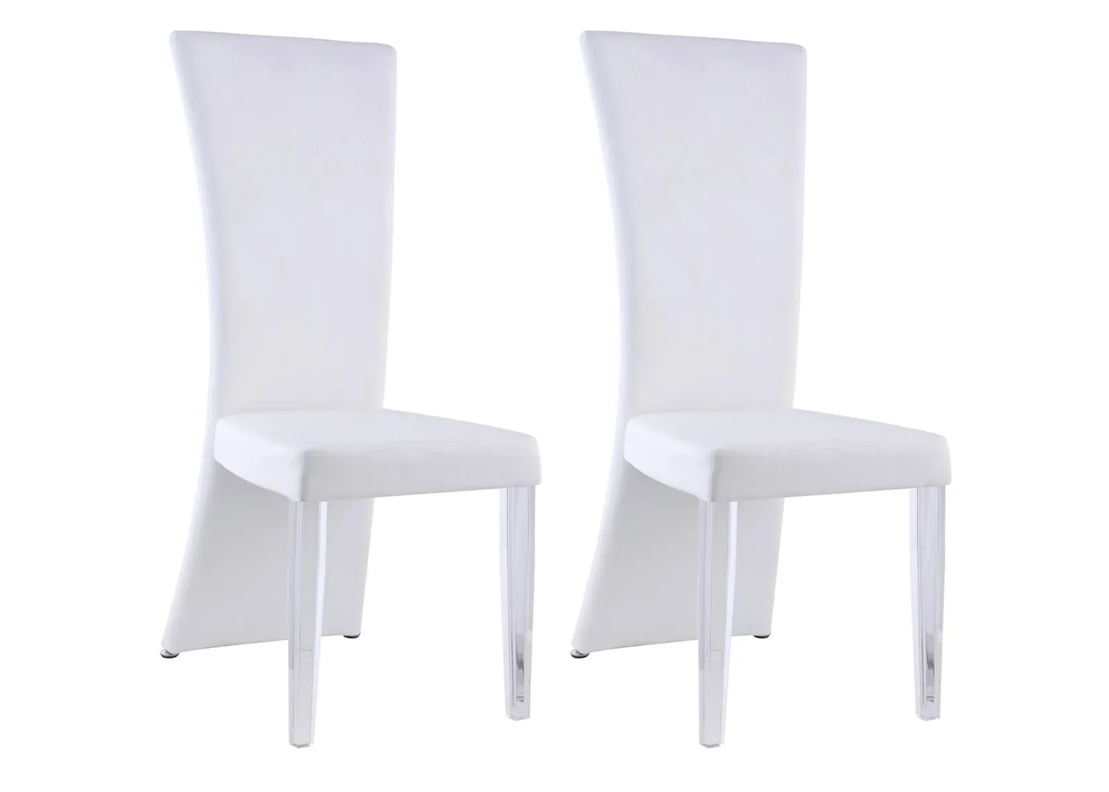 Siena Side Chair - Set of 2 in White by Chintaly Imports