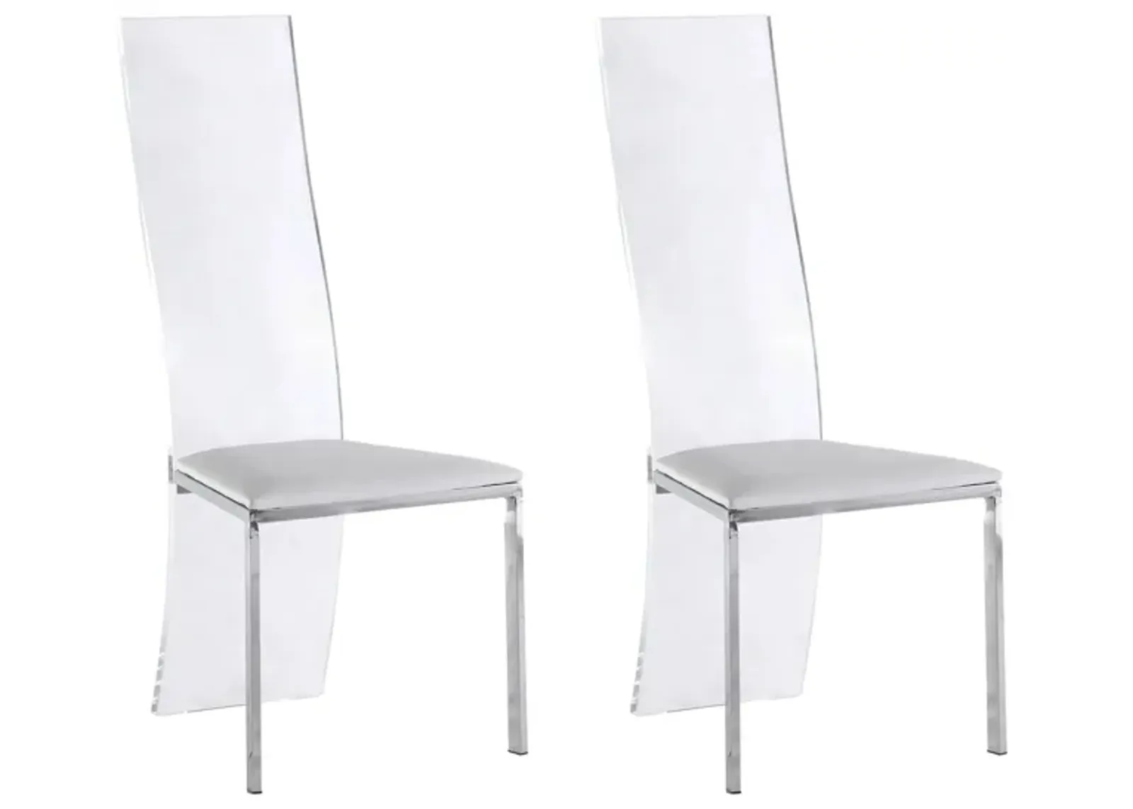 Layla Side Chair - Set of 2 in White by Chintaly Imports