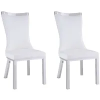Adelle Side Chair - Set of 2 in White by Chintaly Imports