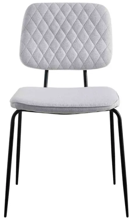 Bertha Side Chair - Set of 4 in Gray by Chintaly Imports
