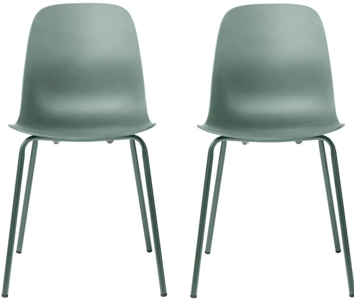 Whitby Dining Chairs- Set of 2 in Dusty Green by Unique Furniture