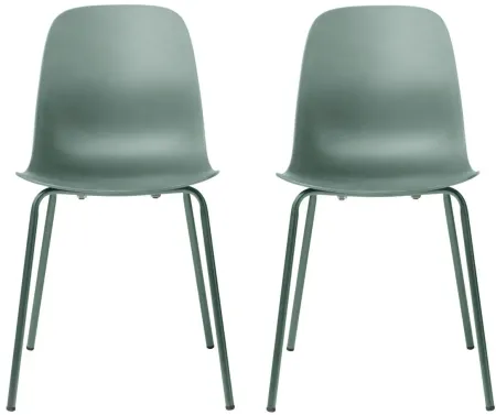 Whitby Dining Chairs- Set of 2 in Dusty Green by Unique Furniture