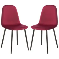 Pineland Dining Chair - Set of 2 in Magenta by Safavieh
