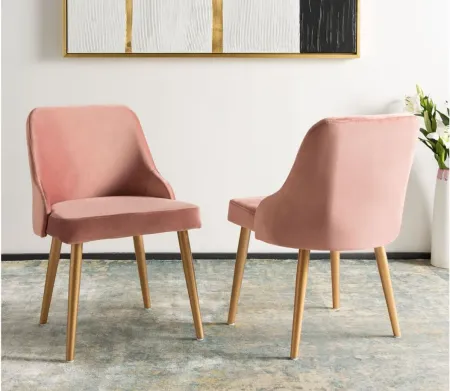 Patty Dining Chair - Set of 2 in Dusty Rose by Safavieh