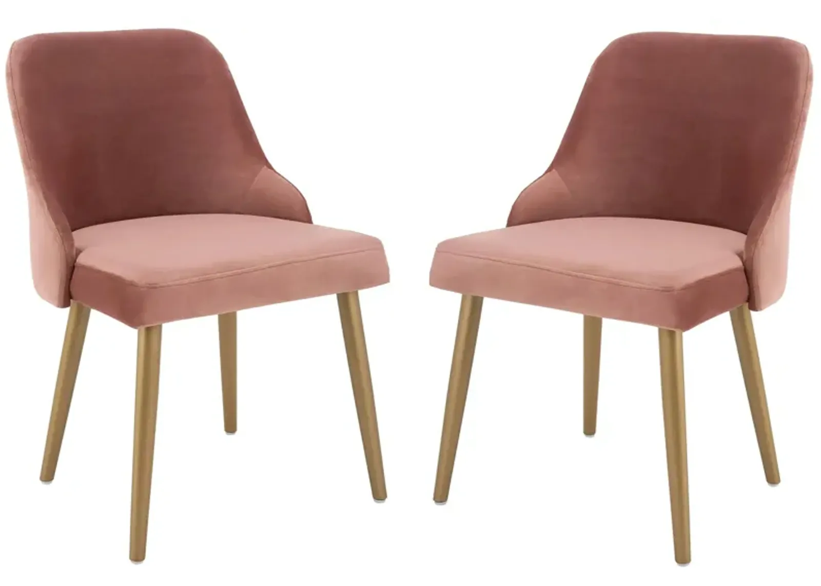 Patty Dining Chair - Set of 2 in Dusty Rose by Safavieh