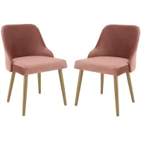 Patty Dining Chair - Set of 2 in Dusty Rose by Safavieh